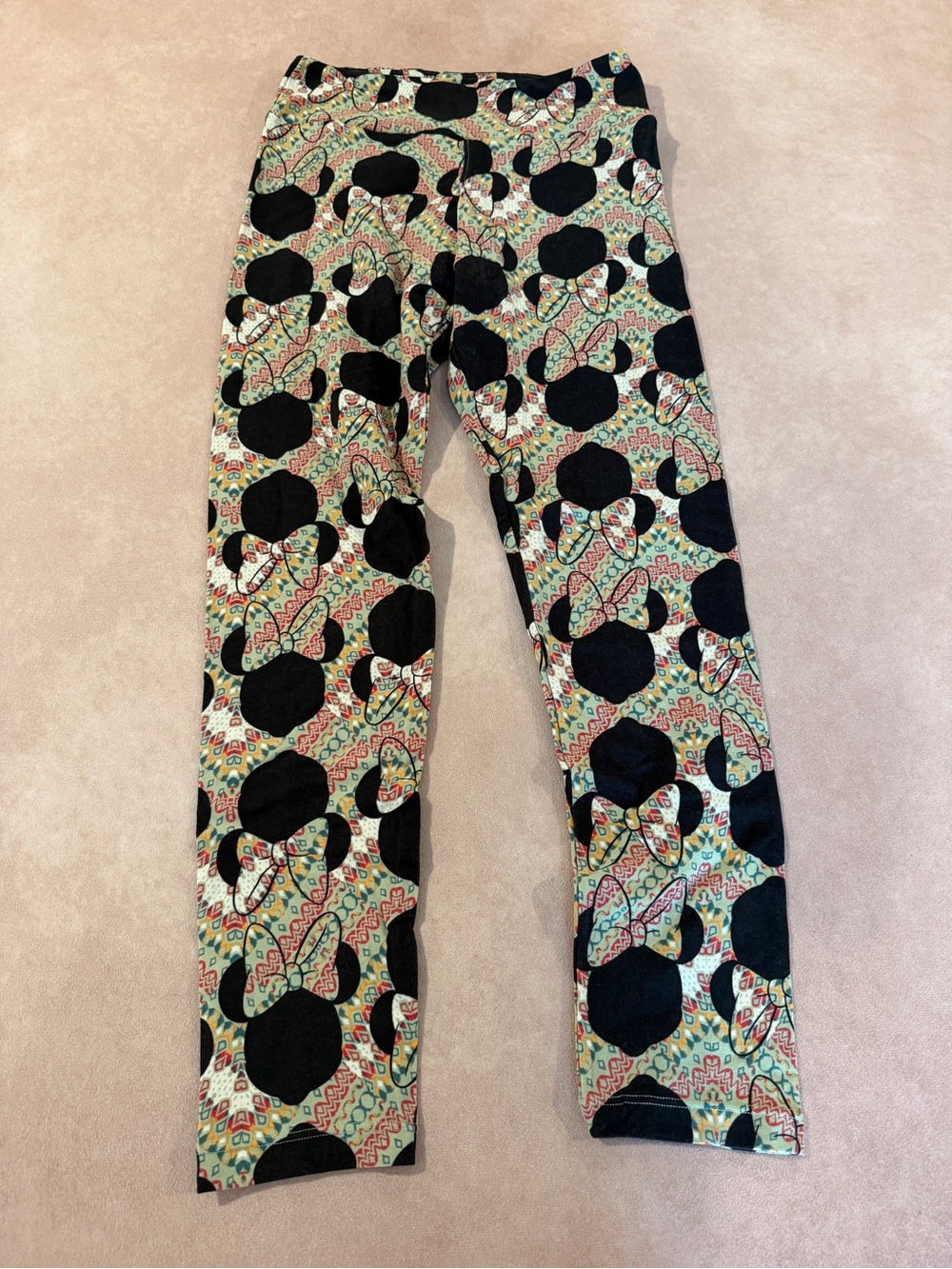 LulaRoe Disney Minnie Mouse Patterned Leggings • size one size